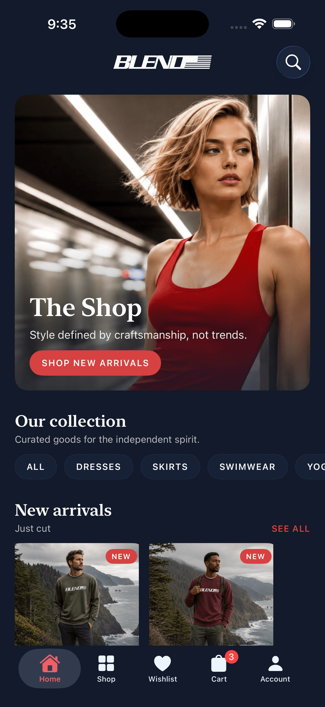 Blend America iOS App Screen